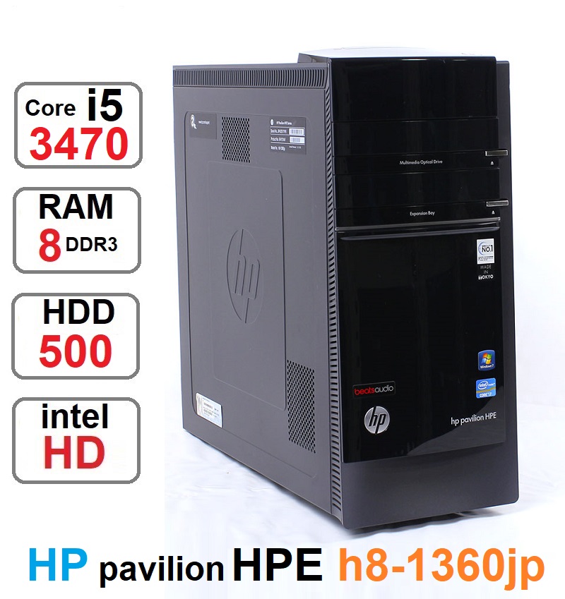 کامپیوتر hp pavilion hpe h8-1360jp i5 3470