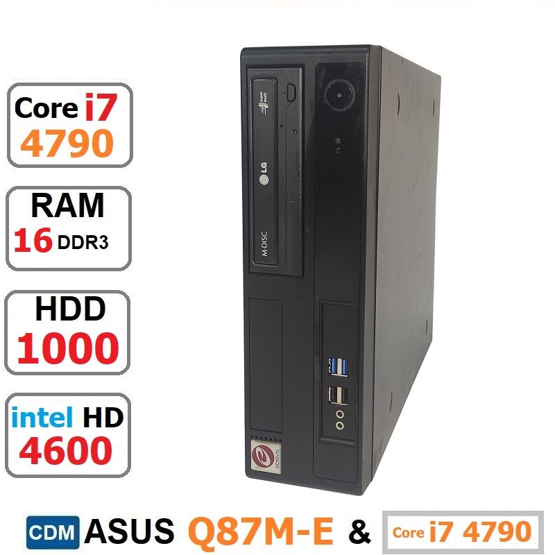 مینی کیس CDM ASUS Q87M-E Core i7 4790 رم16