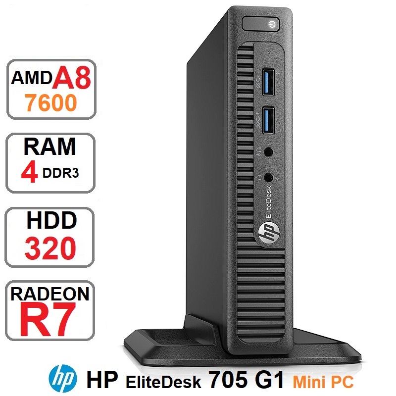 مینی کیس HP EliteDesk 705G1 Mini Pc A8-7600B