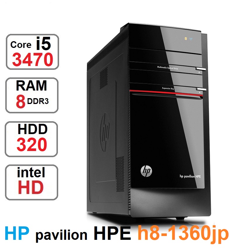 کامپیوتر hp pavilion hpe h8 core i5 3470 رم 8