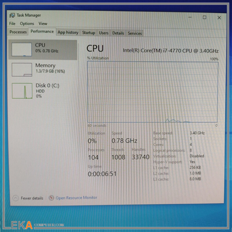 کامپیوتر ASUS H81ME و Core i7 4770 رم 8 گیگ