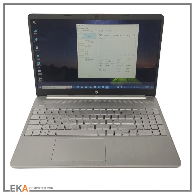 لپ تاپ HP-15DY0025TG پردازنده Ryzen 5 3500U صفحه 15 تاچ