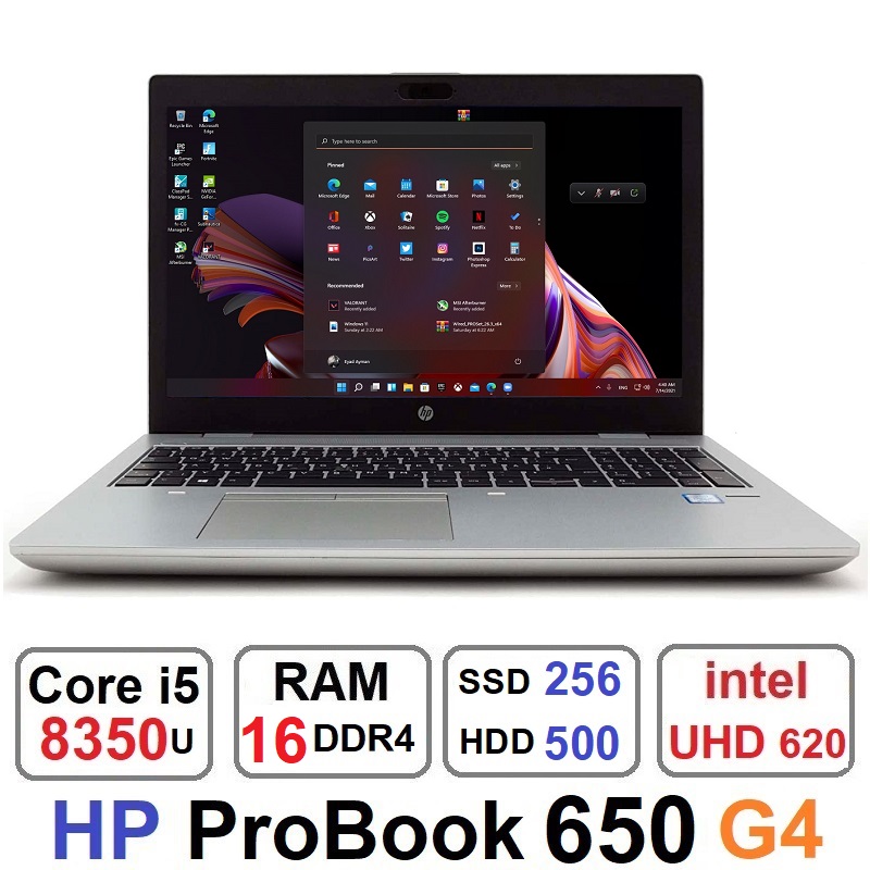 لپ تاپ HP ProBook 650 G4 Core i5 8350u رم 16 هارد500