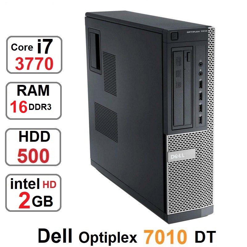 مینی کیس DELL OPTIPLEX 7010 DT Core i7 3770 رم 16 هارد500