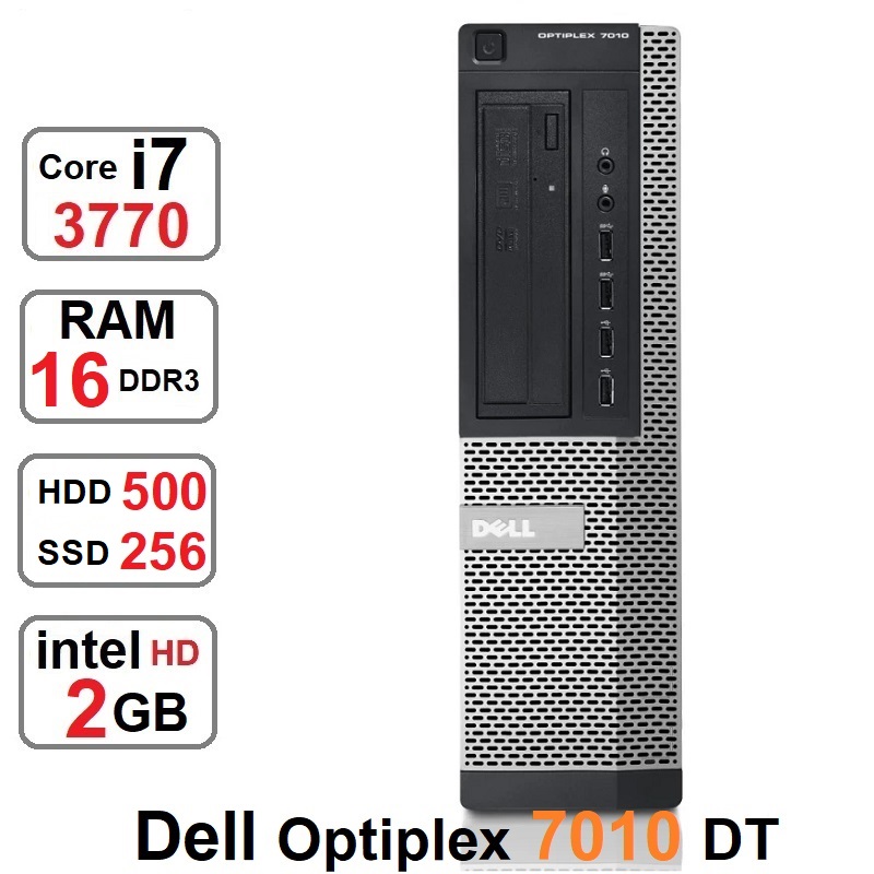 مینی کیس DELL OPTIPLEX 7010 DT Core i7 3770 رم 16 و SSD 256