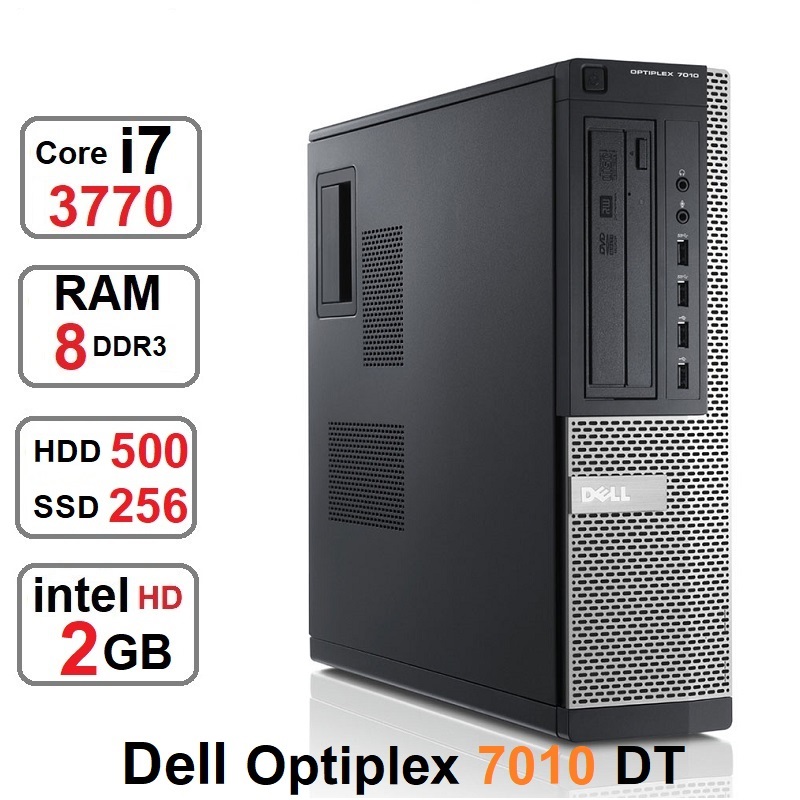 مینی کیس DELL OPTIPLEX 7010 DT Core i7 3770 رم 8 و SSD 256