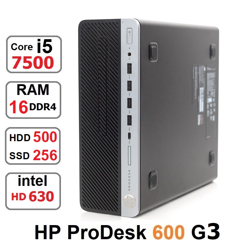 مینی کیس HP ProDesk 600 G3 SFF Core i5-7500 و SSD 256