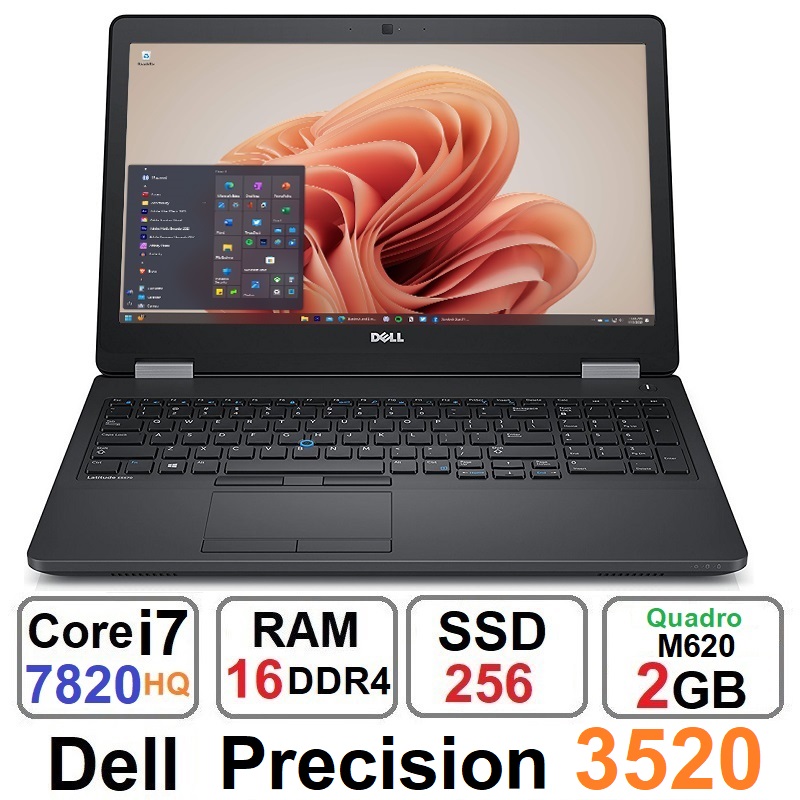 لپتاپ دل Dell Precision 3520 Core i7 7820HQ رم 16 گیگ