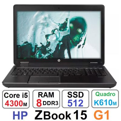 لپ تاپ اچ پی HP ZBook 15 G1 Core i5 4300m رم 8 گیگ و 512 ssd