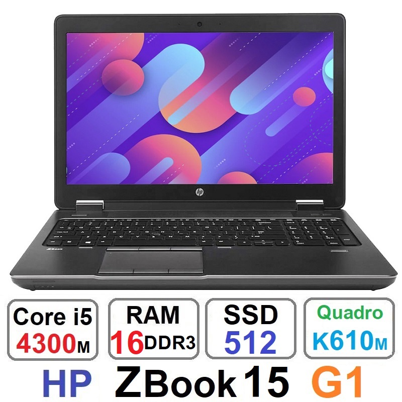 لپ تاپ اچ پی HP ZBook 15 G1 Core i5 4300m رم16 و SSD512