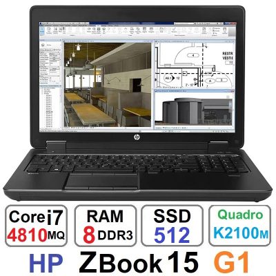 لپ تاپ اچ پی HP ZBook 15 G1 Core i7 4810MQ رم 8وSSD512