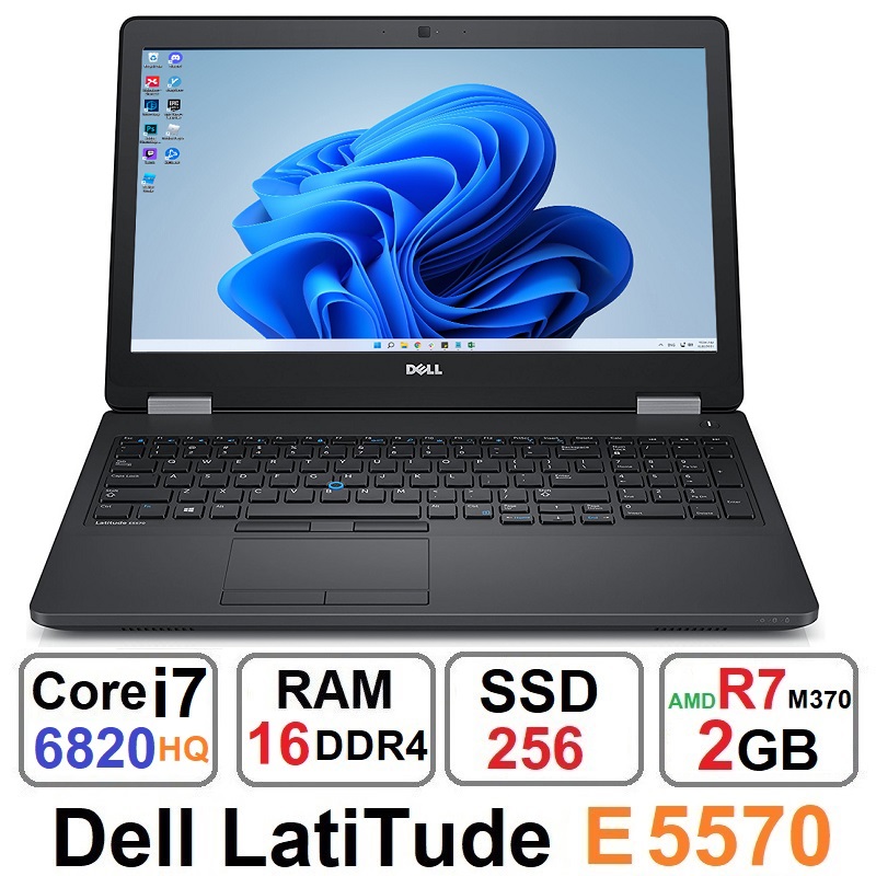 لپ تاپ دل Dell Latitude E5570 Core i7 6820HQ رم 16 گیگ