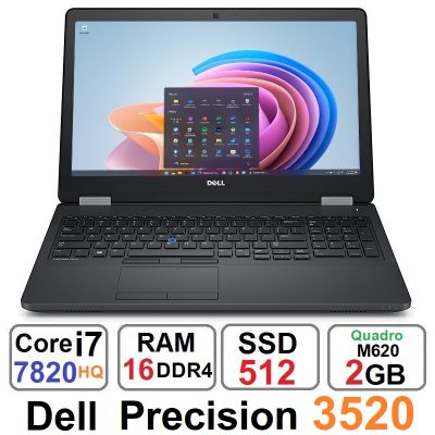 لپتاپ دل Dell Precision 3520 Core i7 7820HQ رم16و512