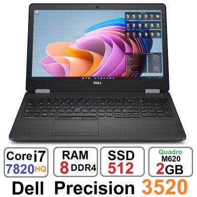 لپتاپ دل Dell Precision 3520 Core i7 7820HQ و SSD 512