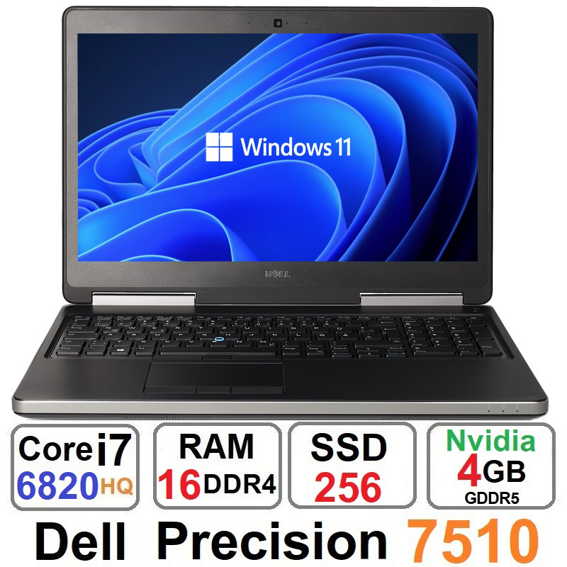 لپتاپ دل Dell Precision 7510 Core i7 6820HQ رم16گیگ