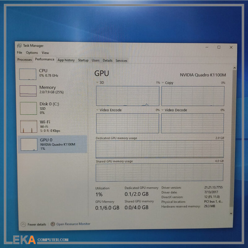 لپ تاپ دل Dell Precision M4800 Core i7 4810MQ رم 8 گیگ