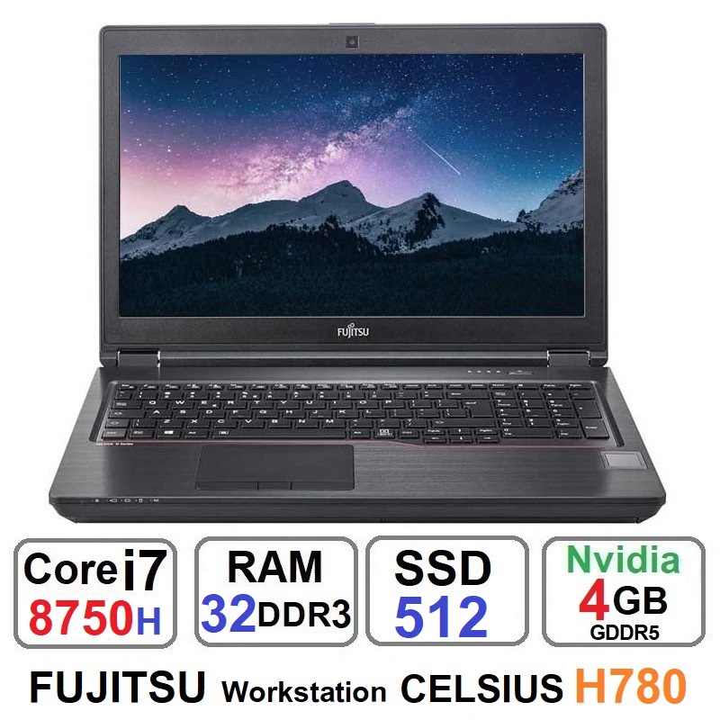 لپ تاپ FUJITSU CELSIUS H780 core i7 8750H