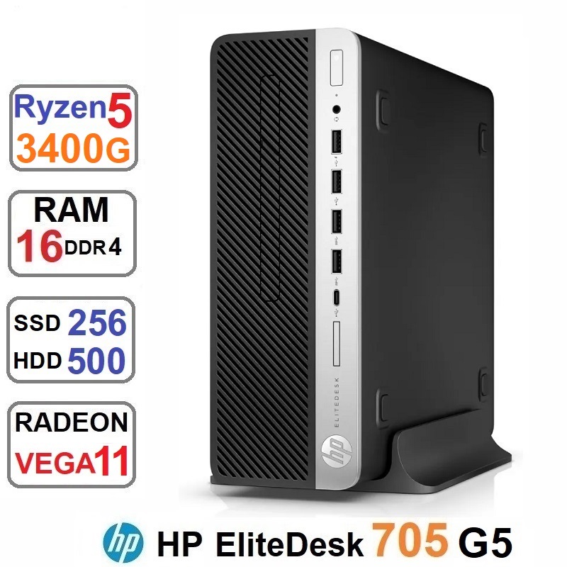 مینی کیس HP EliteDesk 705 G5 SFF RYZEN 5 3400G (8) مینی کیس HP EliteDesk 705 G5 SFF RYZEN 5 3400G