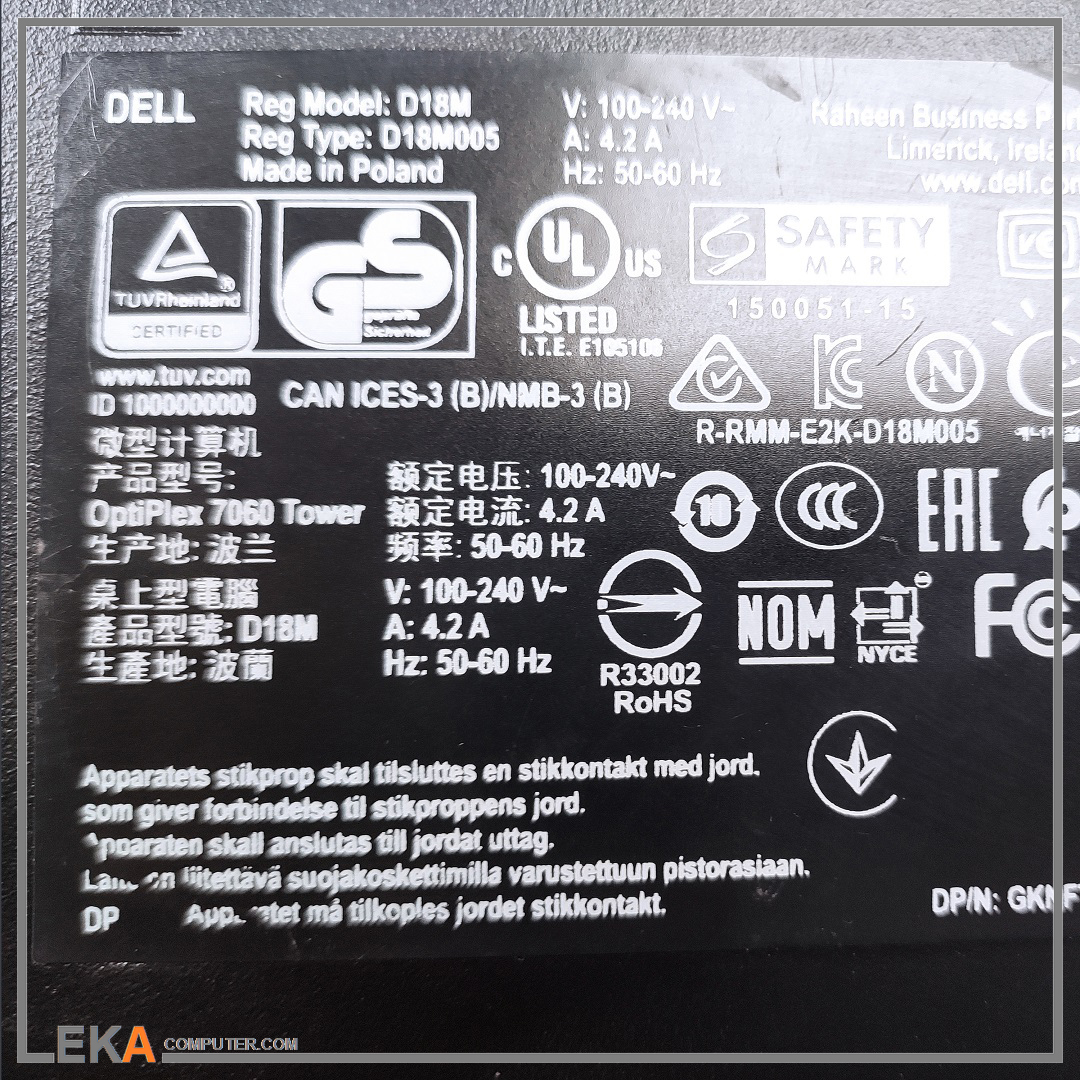 کامپیوتر DELL OPTIPLEX 7060 tower i3 8100 (8) کامپیوتر DELL OPTIPLEX 7060 tower core i3 8100