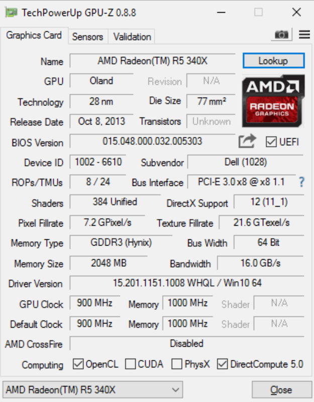 کارت گرافیک AMD Radeon R5 340X 2GB GDDR3 (1) کارت گرافیک AMD Radeon R5 340X 2GB GDDR3