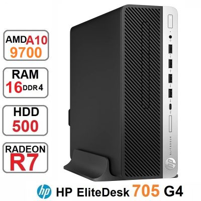 مینی کیس HP EliteDesk 705 G4 SFF A10-9700 رم16
