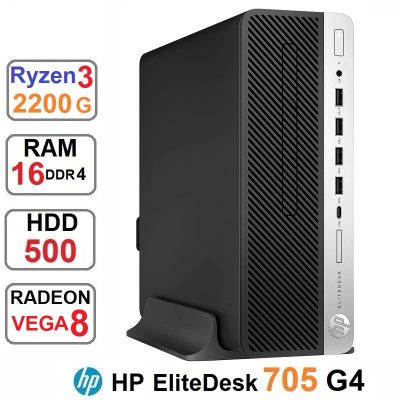 مینی کیس HP EliteDesk 705 G4 SFF RYZEN 3 2200G رم16